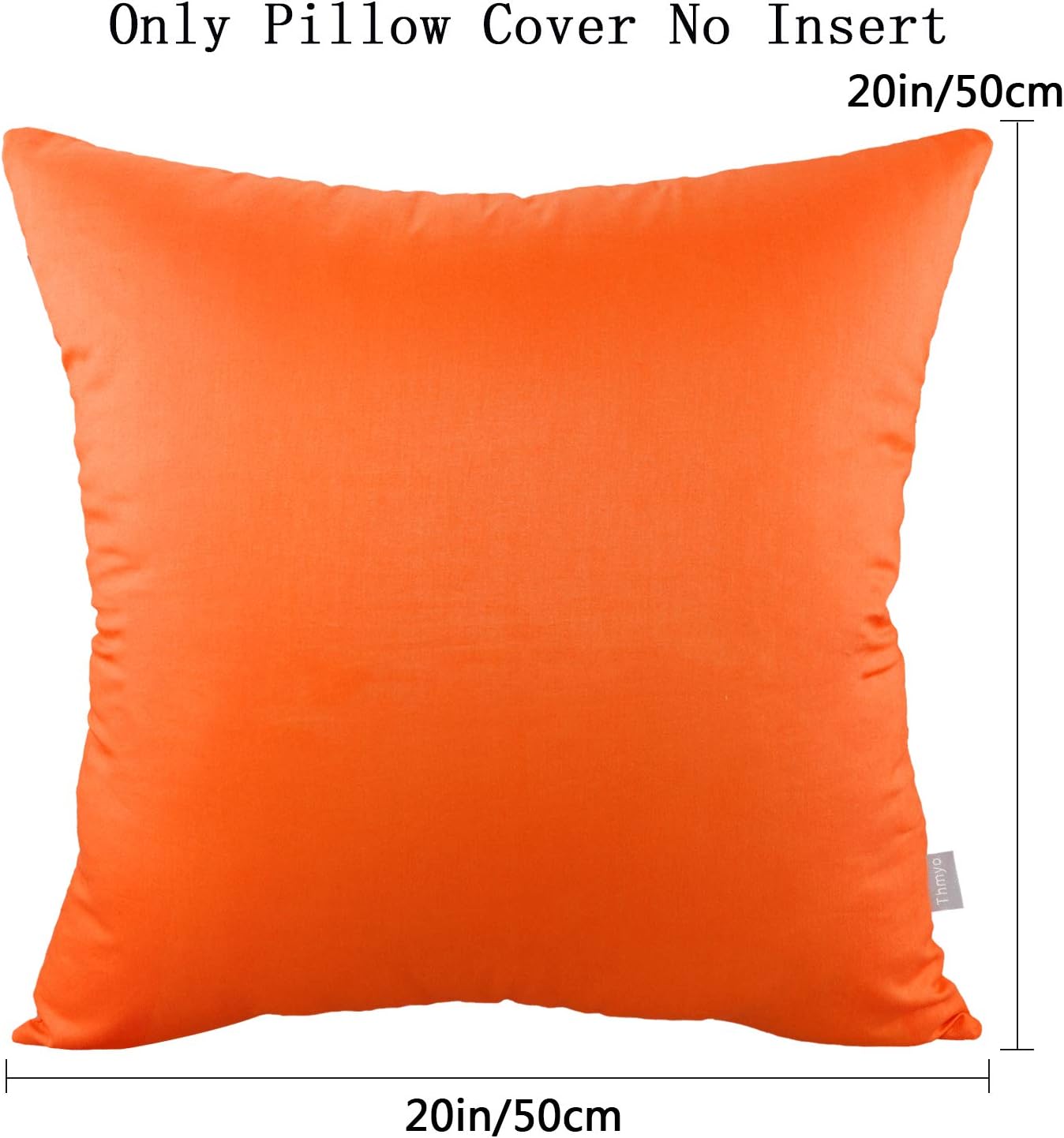Thmyo 4-Pack 100% Cotton Comfortable Solid Decorative Throw Pillow Case Square Cushion Cover Pillowcase Sublimation Blank Pillow Covers Tha…