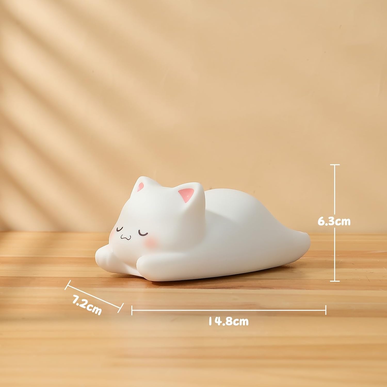 LOVERUIS Cute Night Light for Kids Cat Night-Light Baby Girl Squishy NightLight 1/3 Hour Timer Kitty Light Dimmable Nursery Lamp Colorful…