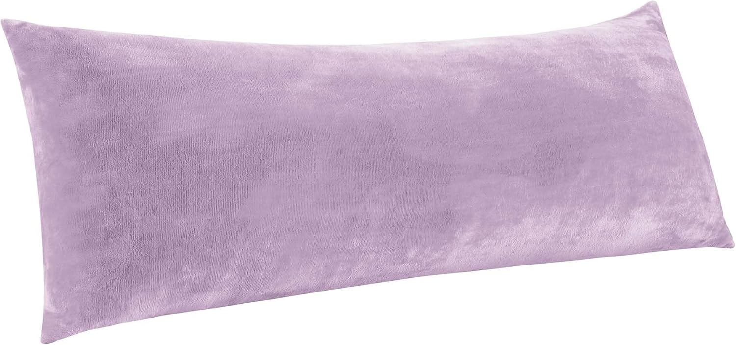 Bedelite Body Pillow Cover with Zipper Closure, Super Soft and Cozy Fuzzy Fleece Pillowcase 20 x 54 Inches, Luxury Fluffy Plush Long Body P…