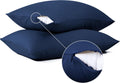 100% Cotton Classic Pillow Protectors with Invisible Zipper, 600 Thread Count Sateen Weave Soft and Breathable Pillow Cases, Protect…