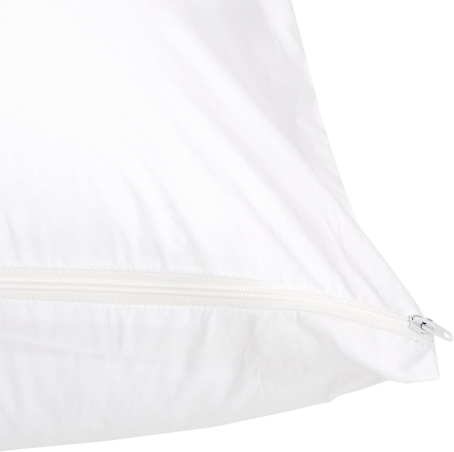 Amazon Basics Hypoallergenic Protector Cover Pillowcases - 21 x 55 Inches, Body Size, White, Pillows Not Included