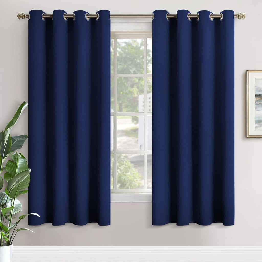 YoungsTex Navy Blue Blackout Curtains 72 Inches Length for Bedroom - Thermal Insulated with Grommet Room Darkening Drapes for Living Room P…