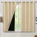 BGment Short 100% Blackout Curtains for Bedroom, Thermal Insulated Energy Efficiency Noise Reducing Grommet Curtains 54 Inch Length with Li…