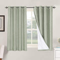 H.VERSAILTEX Linen Blackout Curtains 54 Inches Long 100% Absolutely Blackout Thermal Insulated Textured Linen Look Curtain Draperies…