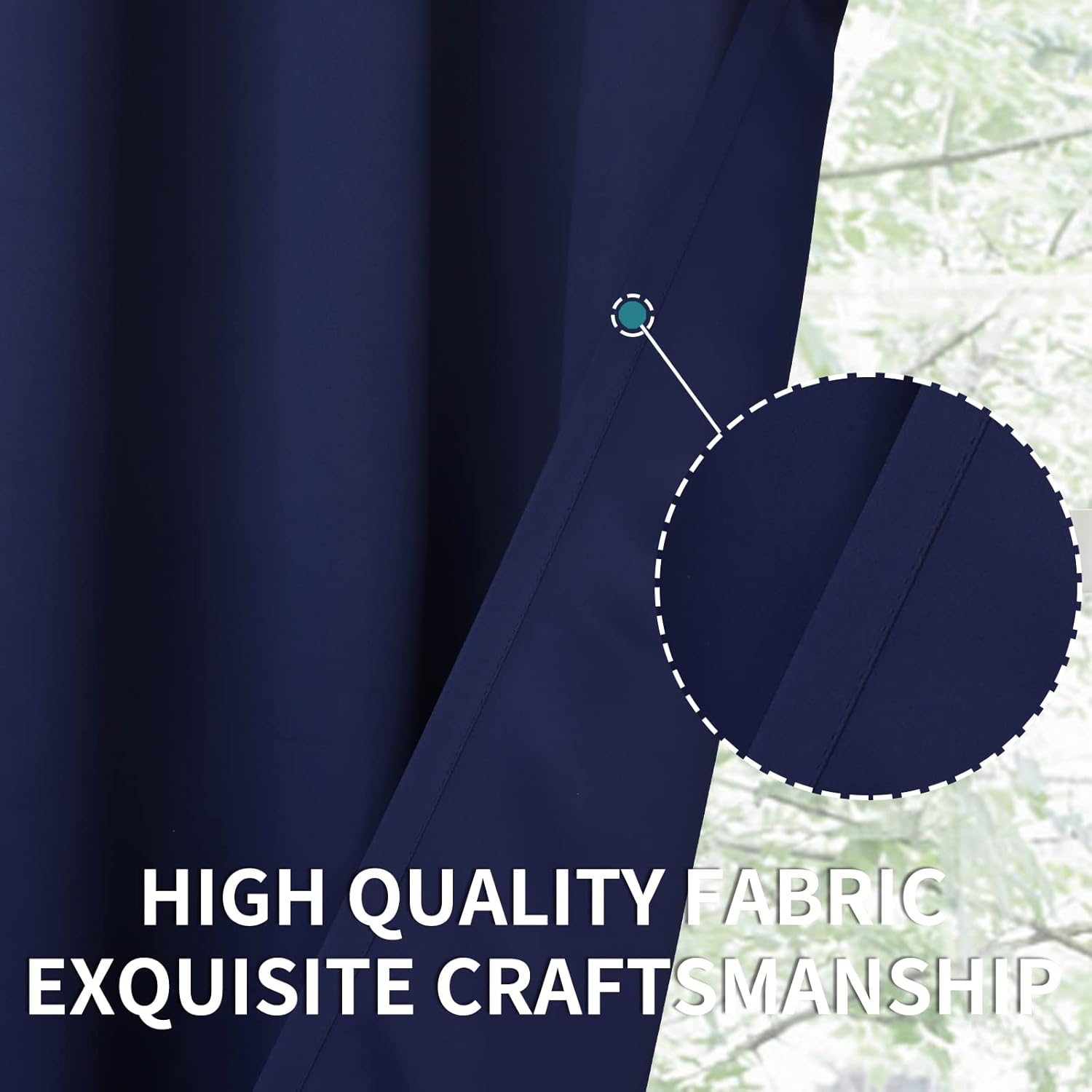 BGment Blackout Curtains for Bedroom 63 Inches Long - Navy Blue Room Darkening Thermal Insulated Sunlight Blocking Grommet Window Drapes fo…