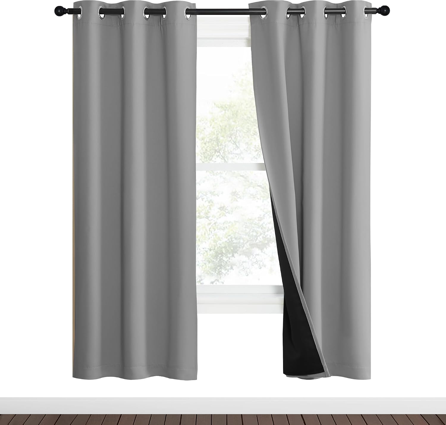 Nicetown Full Shade Curtain Panels, Pair of Energy Smart & Noise Blocking Out Blackout Drapes for Dining Room Window, Thermal Insulated Gue…