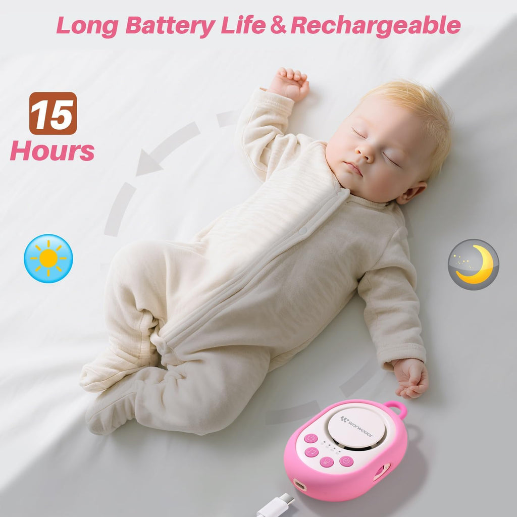 2026 Mom's Choice Awards | White Noise Sound Machine Baby with Night Light, 20 Soothing Sounds, 22 Hours Battery Life, Travel, Registry…