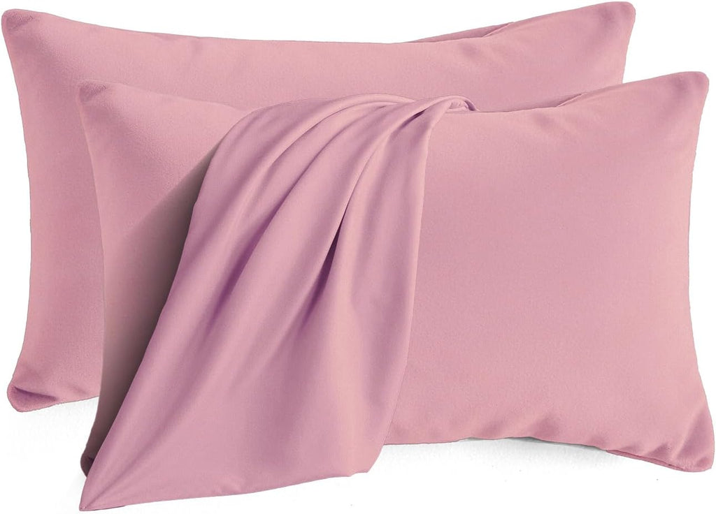QJFabricCO Q&J Fabric Co. Queen Pillow Cases Set of 2, Brushed Microfiber Pillowcases, Soft, Wrinkle-Free, Fade-Resistant, Pillow Cases Envelope…