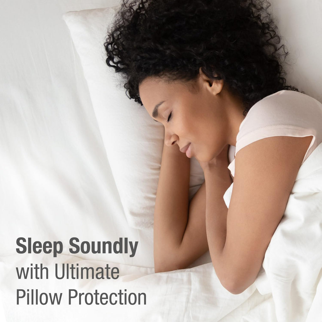 DMI (2 Pack) Premium Hypoallergenic Pillow Covers, 20" x 26" Zipper Pillow Cases Standard Size, Allergy Protector, Breathable and Dust…