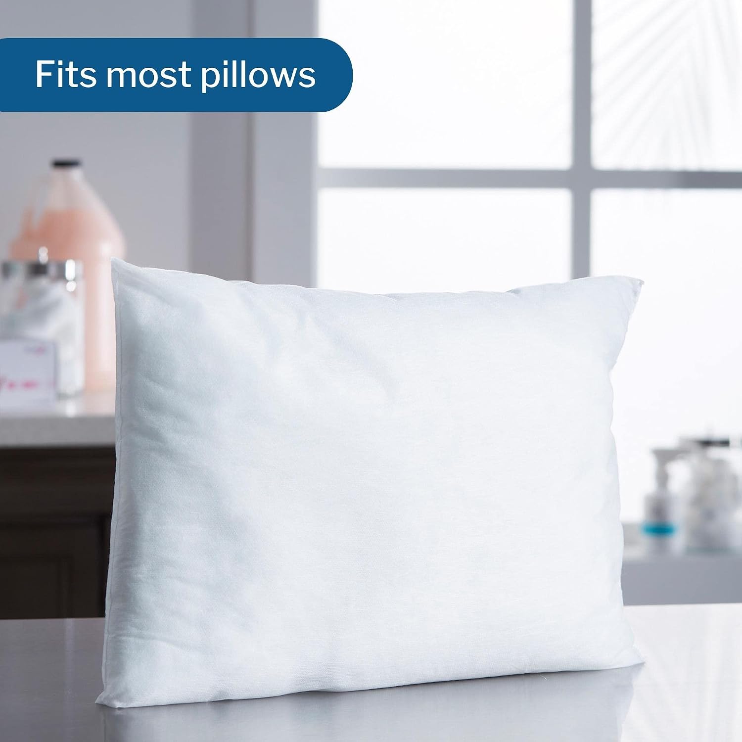 McKesson Disposable Pillow Case Covers Bulk Pillowcase, Single-Use for specialized Hospital Travel, Standard Size, Blue, 21 in x 30 in…