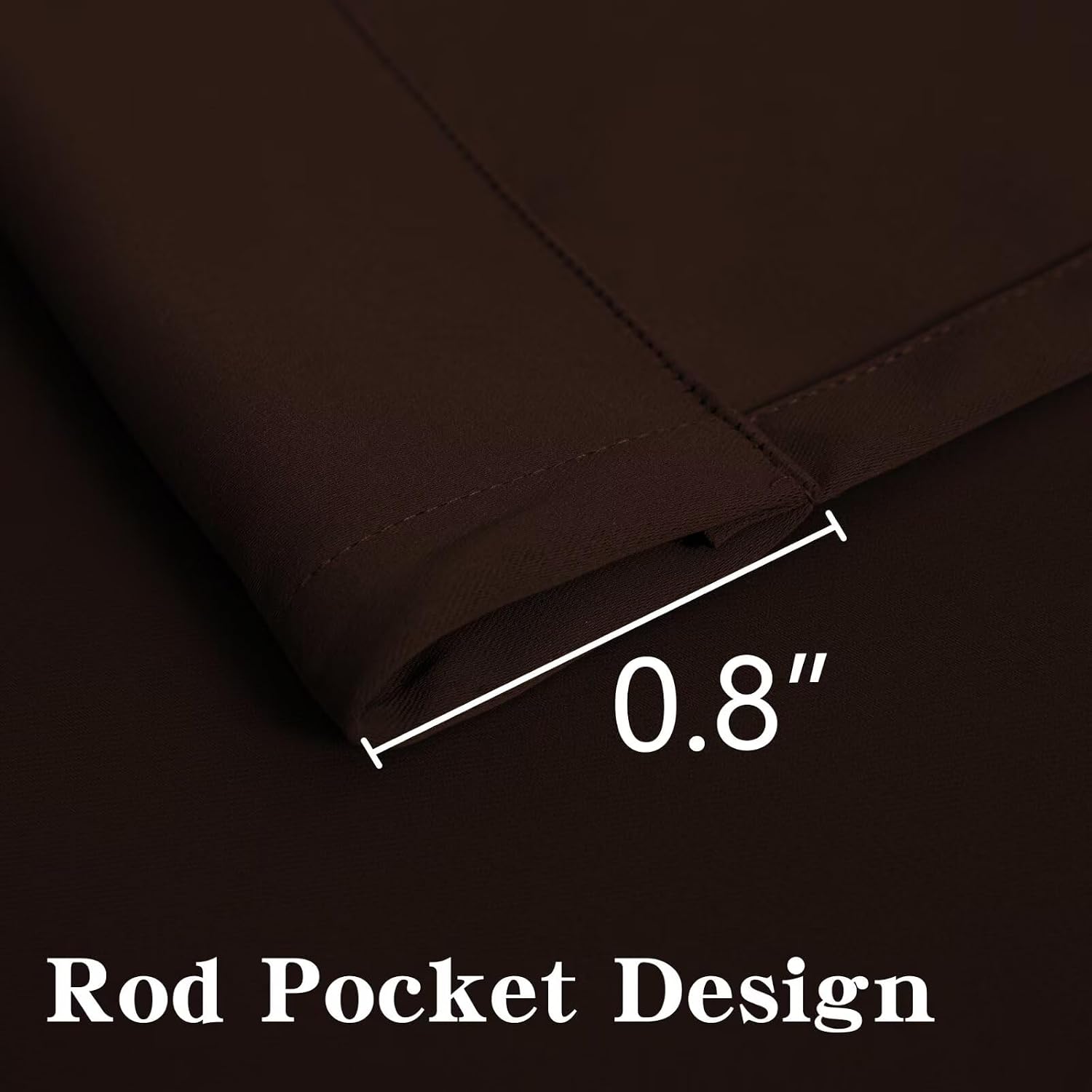 Igemaeve Blackout Curtains for Bedroom 1 Panel, Custom Curtains Thermal Insulated Chocolate, Rod Pocket Room Darkening Drapes for Living Ro…