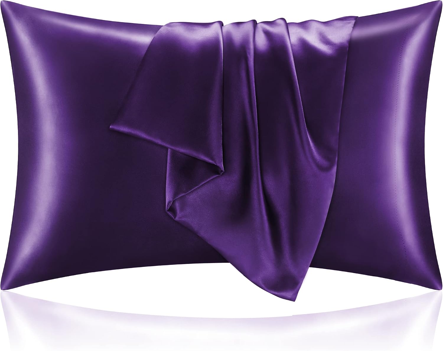 Bedelite Satin Pillowcase for Hair and Skin, Super Soft and Cooling Similar to Silk Pillow Cases 2 Pack with Envelope Closure, Gift for Wom…