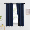 Nicetown 100% Blackout Curtain Set, Thermal Insulated & Energy Efficiency Window Draperies for Guest Room, Full Shading Panels for Shift Wo…