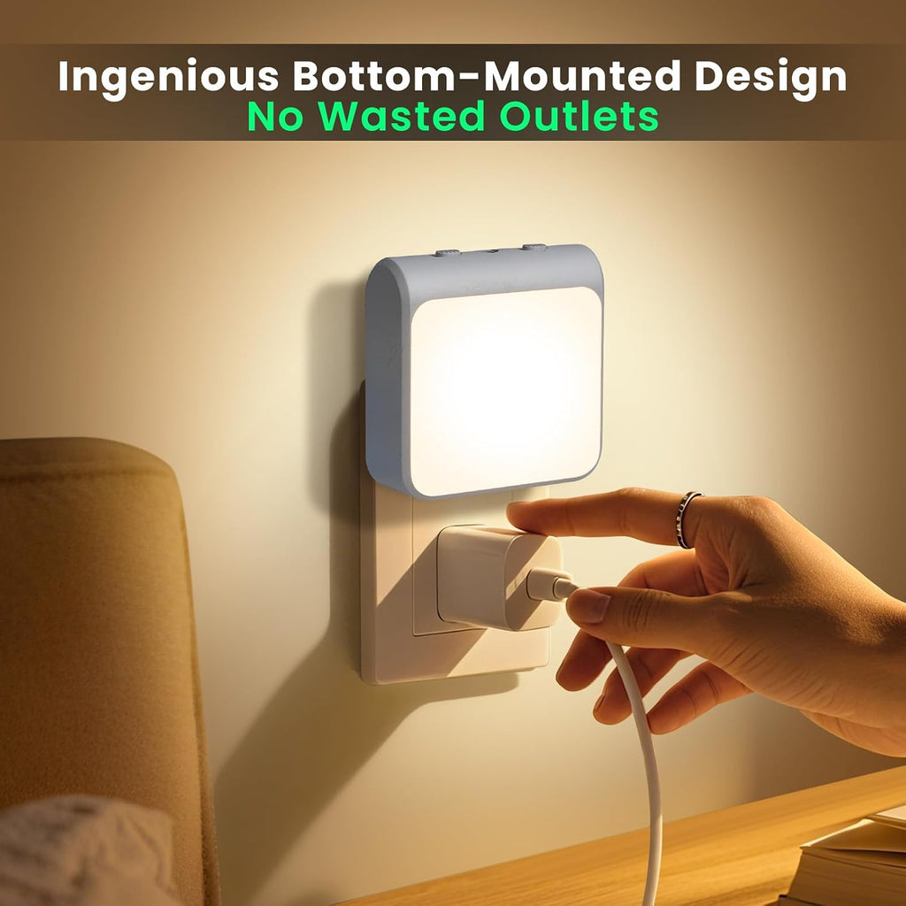 12-Pack Dimmable LED Night Lights Plug into Wall with Dusk to Dawn Sensor, 50lm Plug in Night Light Color & Brightness Adjustable…