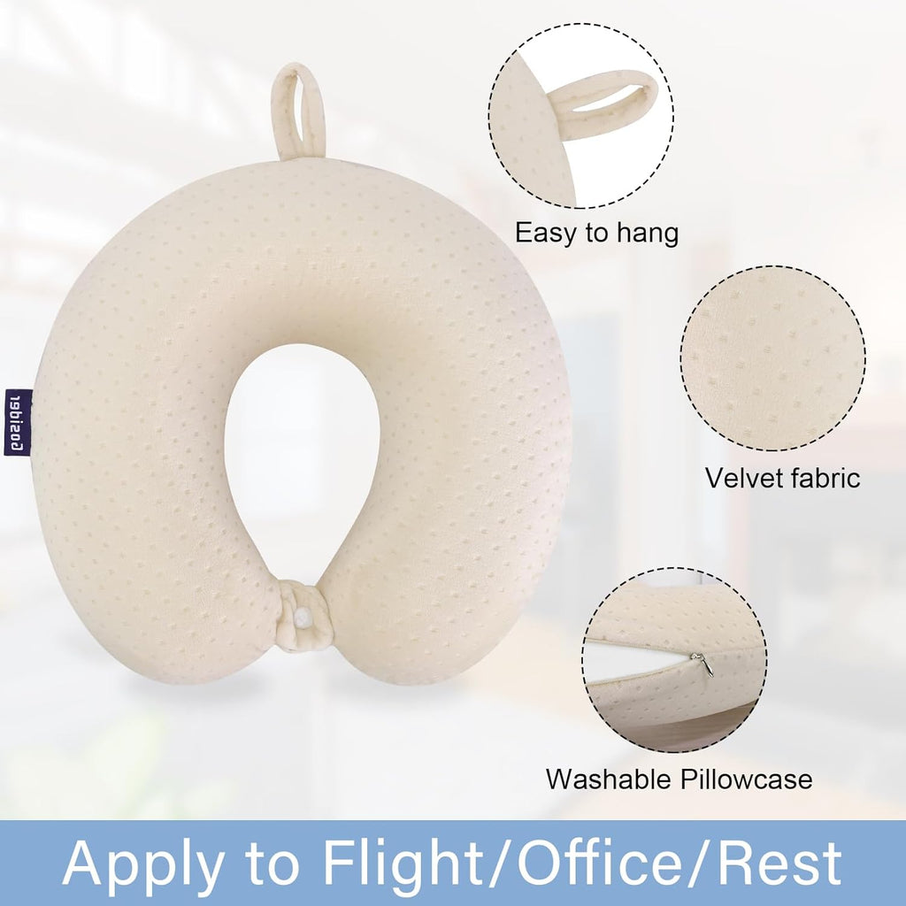 Gosider Memory Foam Neck Pillow Comfortable Travel Neck Pillow Neck and Head Support Lightweight Portable Airplane Travel Pillow for Sleepi…