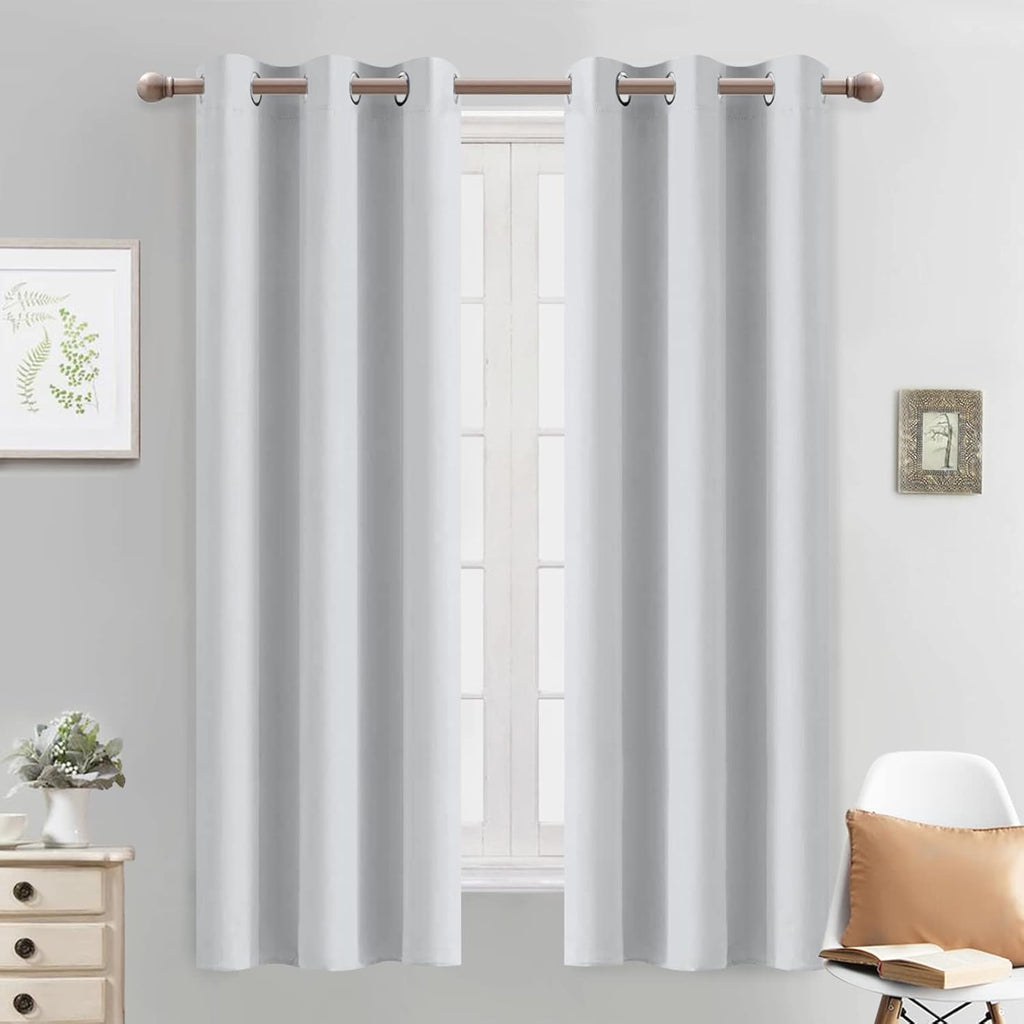 Yakamok 63 Inch Length Room Darking Curtains for Bedroom, Light Blocking Drapes Room Darkening Thermal Insulated Solid Grommet Panels for…
