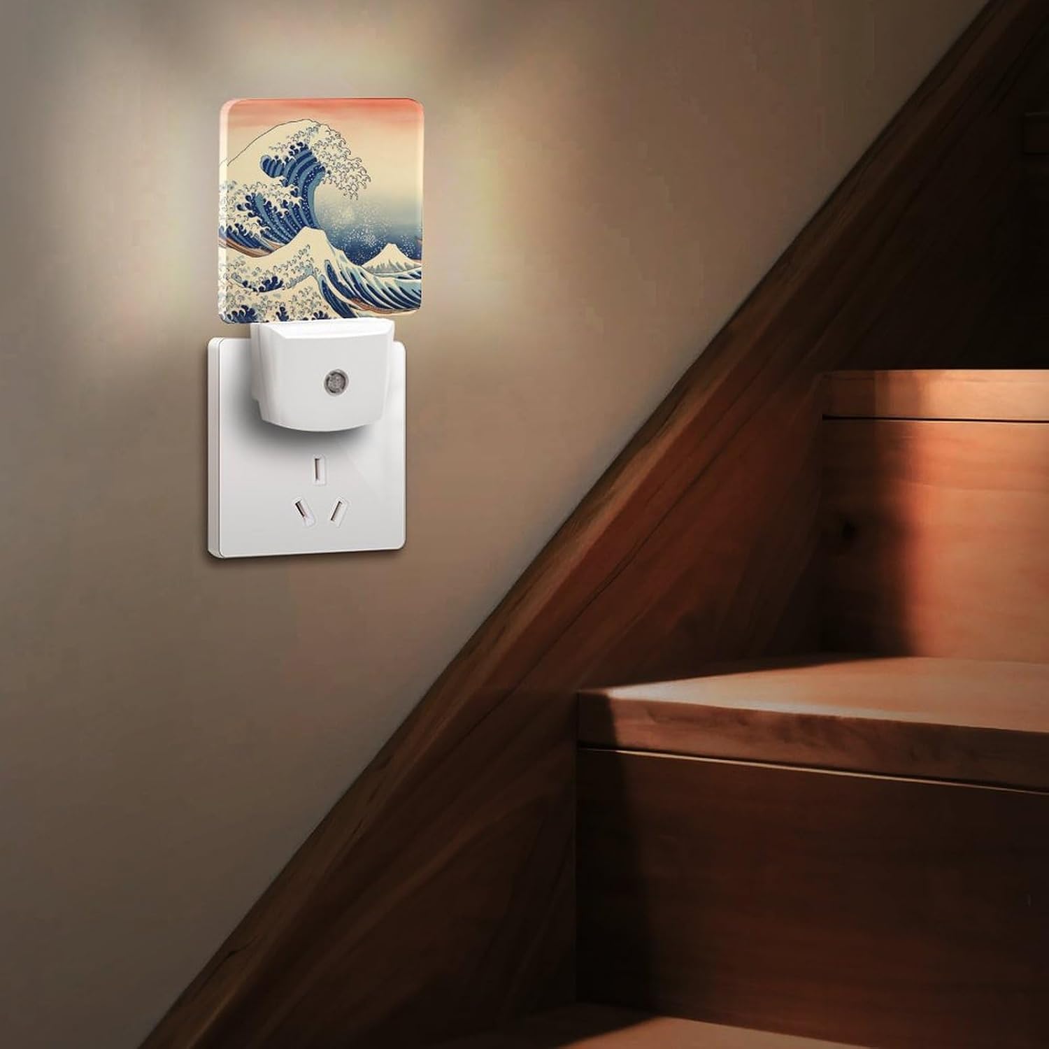YKJAHSD Ocean Waves Night Light, Plug into Wall Decor Nightlights for Bedroom, Bathroom, Hallway, Kitchen, with Dusk to Dawn Light A…