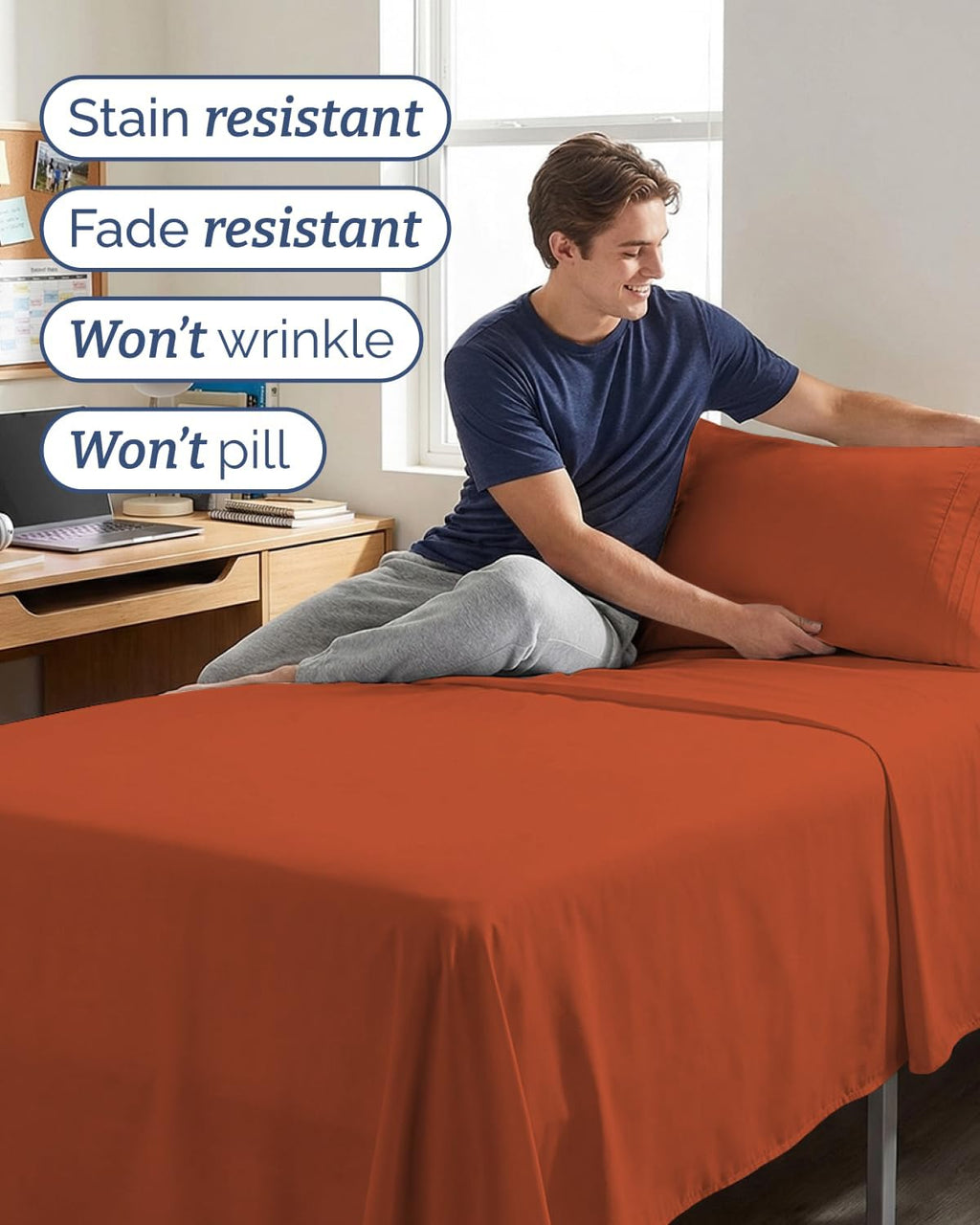 Twin XL 4 Piece Sheet Set - Comfy, Breathable & Cooling - Soft Hotel Luxury Bedding for Women, Men, Kids, Teens and Children - 1 Flat & 1…