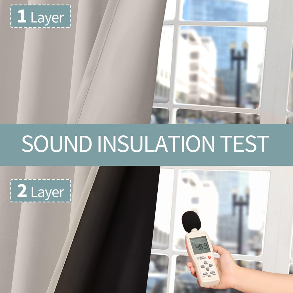 BGment Blackout Curtains for Bedroom 72 Inch Long, Thermal Insulated Full Room Darkening Bedroom Curtains, Heavy Sun Blocking Soundproof…