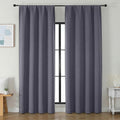 Simplebrand Greyish Purple Blackout Curtains for Bedroom 96 Inches Long 2 Panels, Solid Thermal Insulated, Energy Saving Living Room Window…