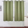Lemomo Sage Green Thermal Blackout Curtains/38 x 63 Inch/Set of 2 Panels Room Darkening Curtains for Bedroom 63 Inch Green