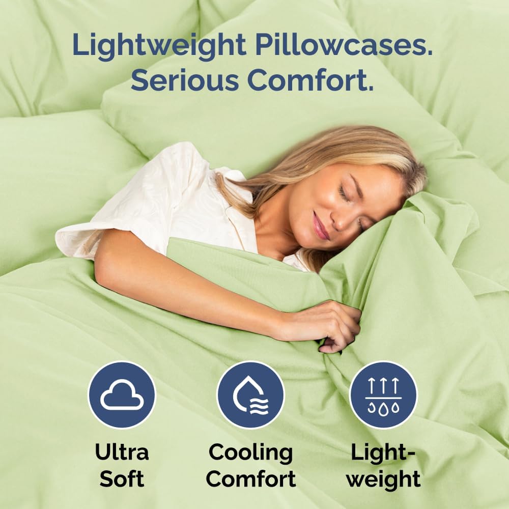 Standard Pillow Cases Set of 2 - Ultra-Soft Hotel Quality Pillowcase Covers - Comfy & Wrinkle Free - Stain and Fade Resistant - Machine…