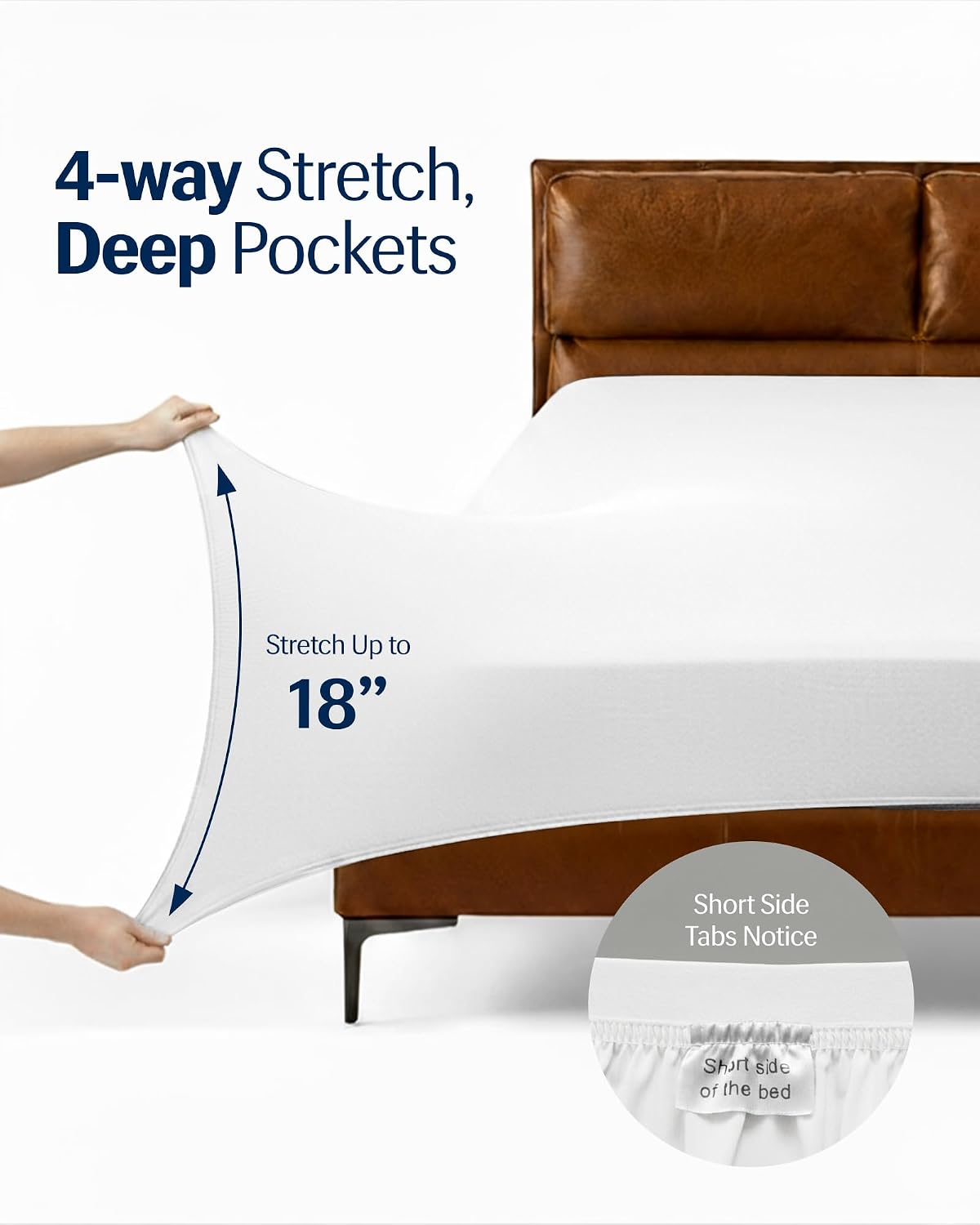 Rest ® Evercool®+ Cooling Sheet Set, Full Size, Arctic White, Breathable Bed Sheets for Hot Sleeper and Night Sweats, with Pillowcases, wit…