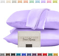Elegantcomfort Elegant Comfort Silky and Luxurious 2-Piece Satin Pillowcase Set for Healthier Skin and Hair, Hidden Zipper Closure and Beau…