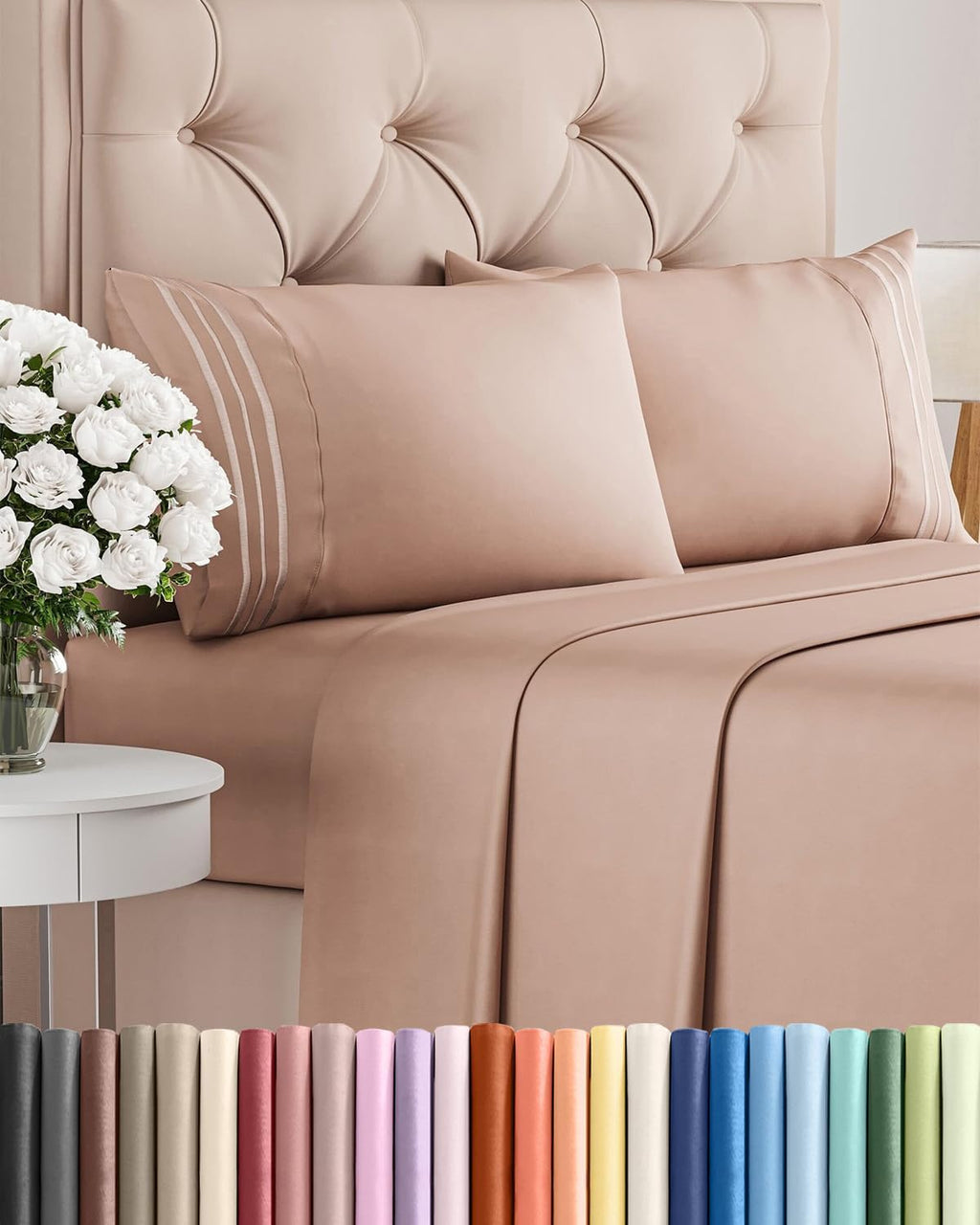 Queen Size 4 Piece Sheet Set - Comfy Breathable & Cooling Sheets - Hotel Luxury Bed Sheets for Women & Men - Deep Pockets, Easy-Fit…