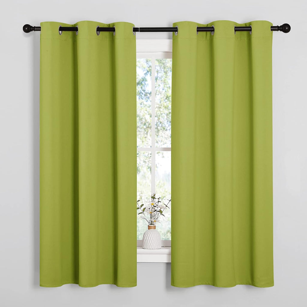 NICETOWN Thermal Insulated Solid Grommet Top Blackout Holiday Decorative Curtains/Drapes for Kid's Room (1 Pair, 42 x 63 inches in Fresh…