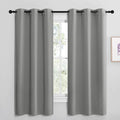 NICETOWN Thermal Insulated Grommet Blackout Curtains, Kids Window Drape Panel for Nursery, Privacy Short Curtains (Silver Grey, 2 Panels…