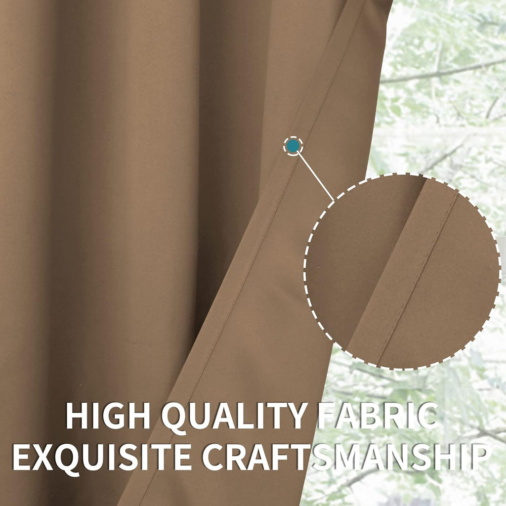 BGment Blackout Curtains for Living Room - Grommet Thermal Insulated Room Darkening Curtains for Bedroom, 2 Panels of 52 x 63 Inch, Taupe 6…