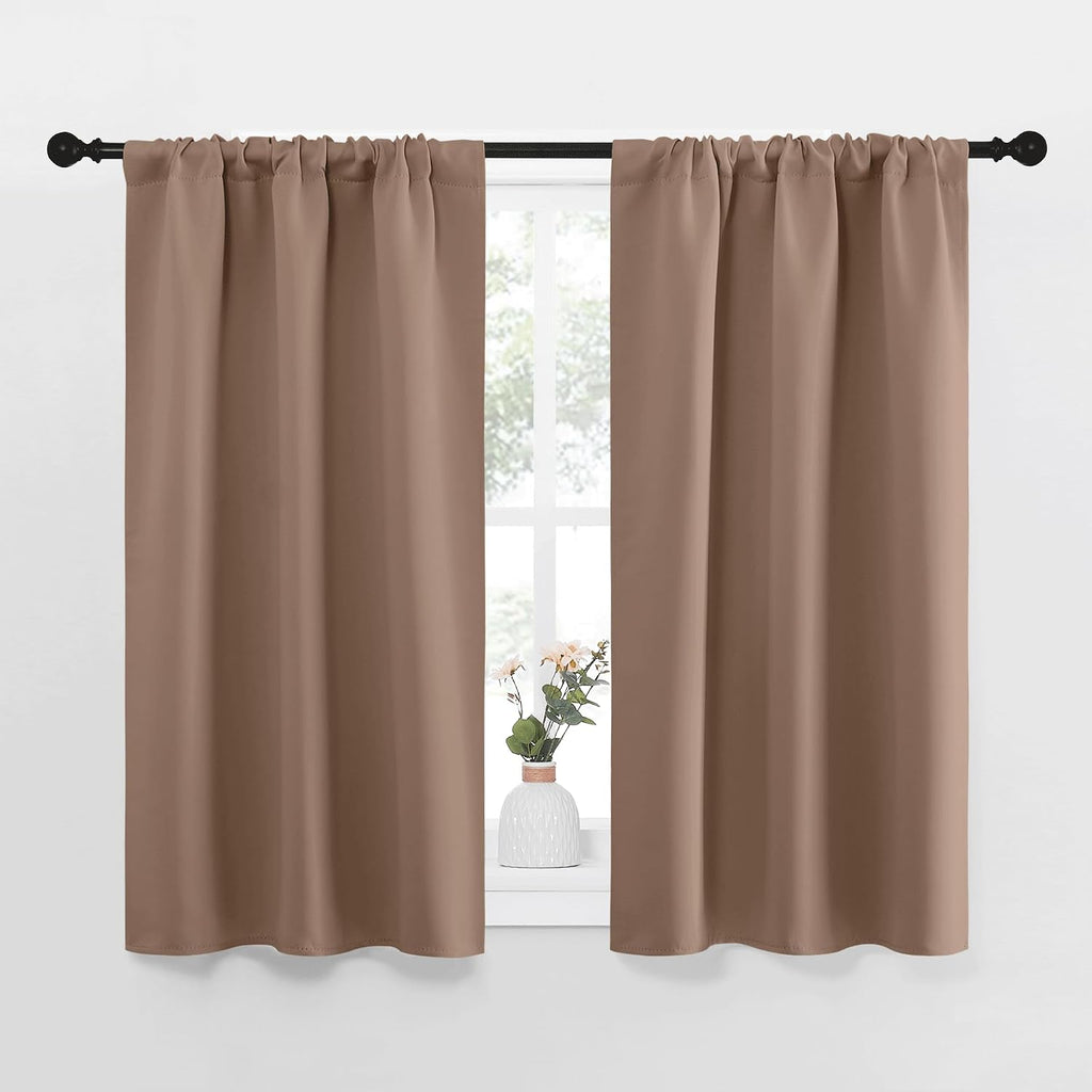 NICETOWN RV Blackout Curtains for Camper Windows, Window Treatment Thermal Insulated Rod Pocket Small Blackout Draperies/Drapes for…