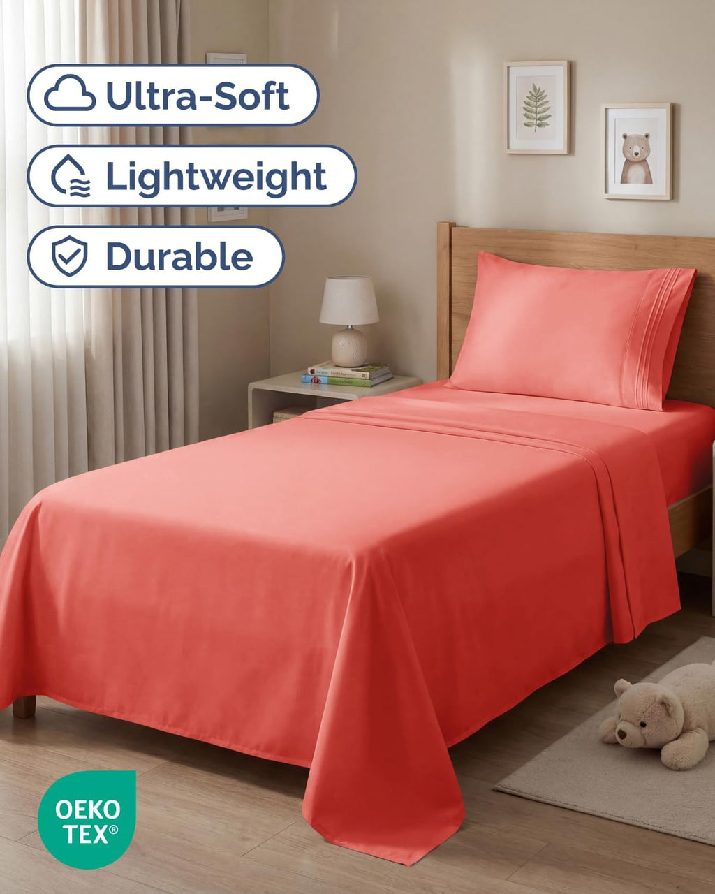 Twin Size 3 Piece Sheet Set - Comfy Breathable & Cooling Sheets - Hotel Luxury Bed Sheets for Women & Men - Deep Pockets, Easy-Fit, Extra…