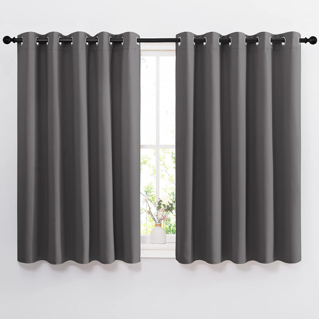 NICETOWN Bedroom Blackout Curtains Panels - Window Treatment Thermal Insulated Solid Grommet Blackout for Living Room (Set of 2, 66 by 54…