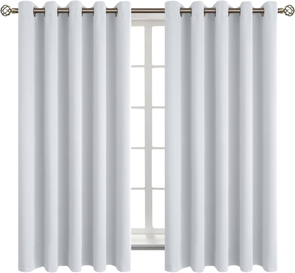 BGment Room Darkening Curtains 63 Inches Long - Grommet Thermal Insulated Drapes Window Treatment Curtains for Bedroom, 2 Panels, 70 x 63 I…