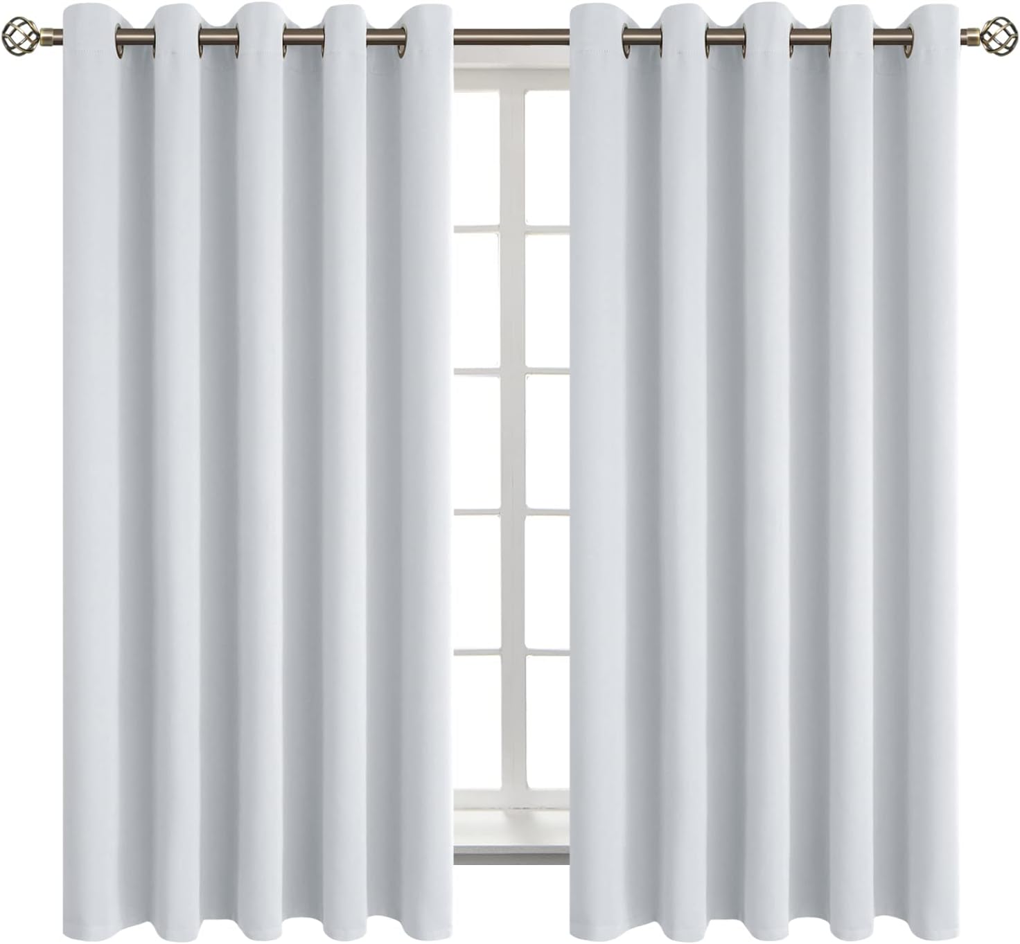 BGment Room Darkening Curtains 63 Inches Long - Grommet Thermal Insulated Drapes Window Treatment Curtains for Bedroom, 2 Panels, 70 x 63 I…