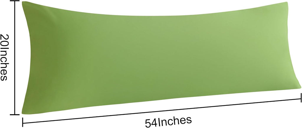 Ntbay Body Pillow Cases Set of 2, 2 Pack Brushed Microfiber 20x54 Pillow Cases, Soft, Wrinkle, Fade, Stain Resistant Sage Green Pillow Case…