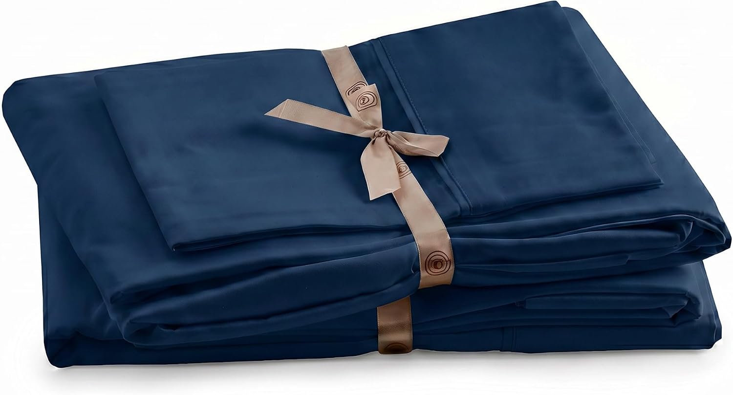Perupima Peru Pima 285 Thread Count Percal Twin Sheet Set - 100% Peruvian Pima Cotton, 3 Piece (Flat, Fitted, 1 Pillowcase) - Cooling, Cris…