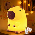 Mewaii Huggwaii Squishy Capybara Night Light for Kids - Soft Silicone Tap-Control Kids Night Light with 2 Brightness Levels & 20-Min Timer,…