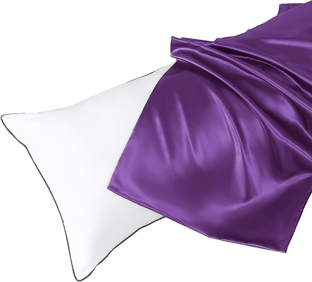 Huxmeyson Body Pillow with Satin Pillowcase, Body Pillow for Adults, Removable Cover, (20"x54") 1 count