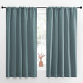 NICETOWN Greyish Blue Blackout Curtains Panels for Window, Thermal Insulated Rod Pocket Blackout Drapes/Draperies for Living Room (2…