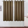 Lemomo Brown Blackout Curtains 66 x 63 Inch Length/Set of 2 Curtain Panels/Thermal Insulated Room Darkening Blackout Curtains for Bedroom 6…