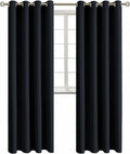 BGment Blackout Curtains for Living Room - Grommet Thermal Insulated Room Darkening Curtains for Bedroom, 2 Panels of 52 x 95 Inch, Black 9…