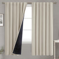 BGment 100% Room Darkening Thermal Insulated Blackout Curtains 72 Inches Long with Liner, Rod Pocket and Back Tab Double Layer Noise…