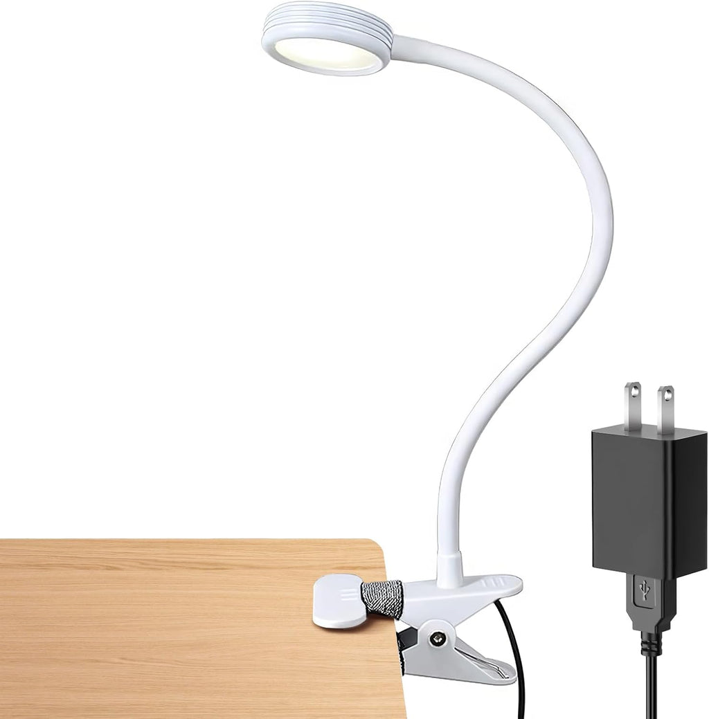 LEPOWER Clip on Light/Reading Lights/Book Light Color Changeable/Night Lights Clip on for Desk, Bed Headboard and Computers, Adapter…