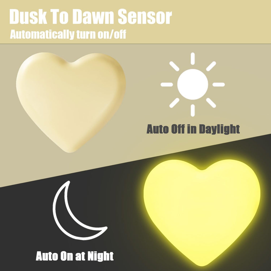INZU Night Lights Plug into Wall, LED Night Light for Kids, Cute Nightlight with Auto Dusk to Dawn Sensor, LED Nightlight with Soft Warm…