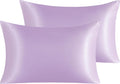 Ntbay 2 Pack Satin Queen Pillowcases for Hair and Skin, Luxurious and Silky Pillow Cases with Envelope Closure, 20x30 Inches, Light Purple…