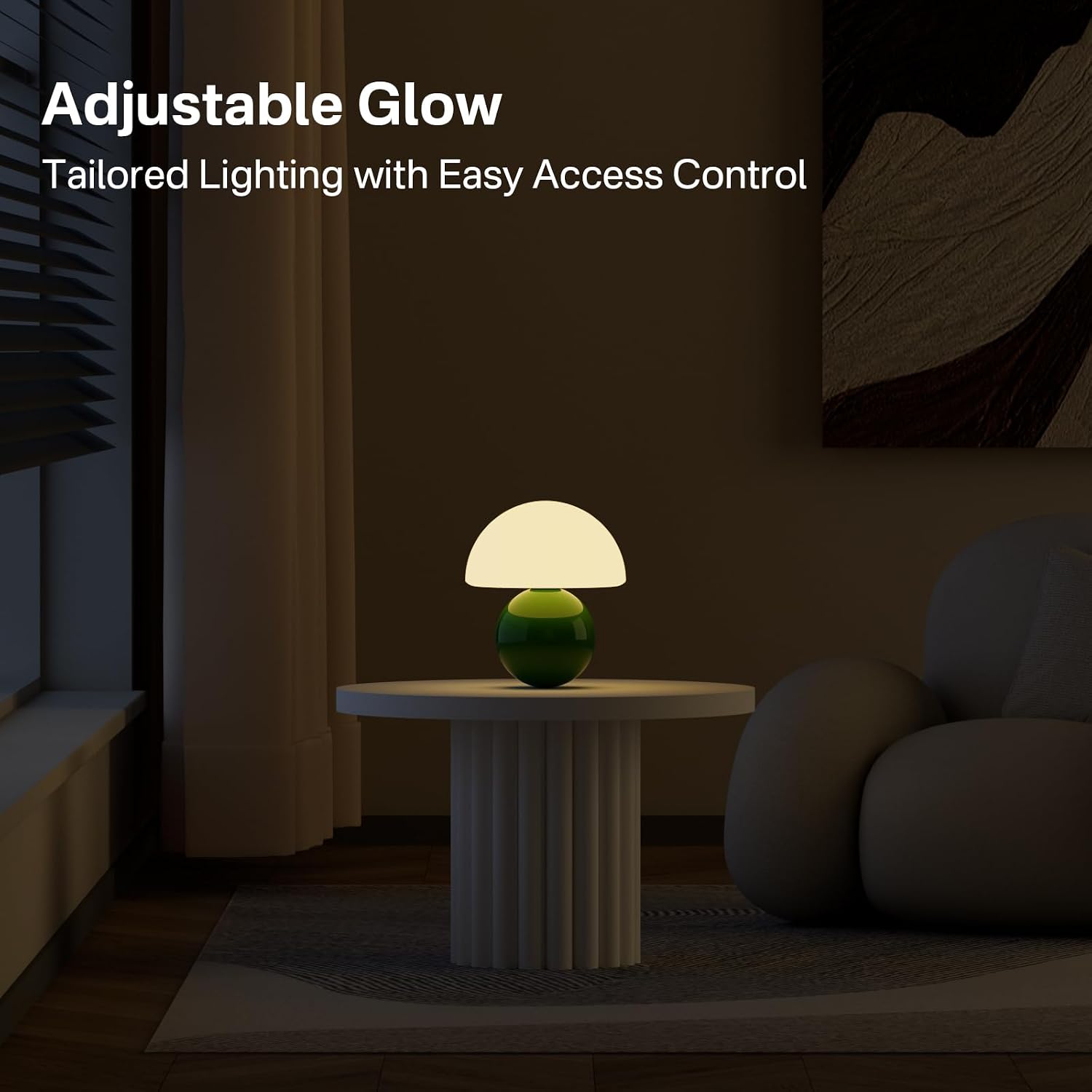 Dawnwake Mushroom Lamp Table Lamp for Bedroom, Desk Bedside Small Lamps for Living Room Night Stands, Mushroom Decor Cute Mini Modern Mid…