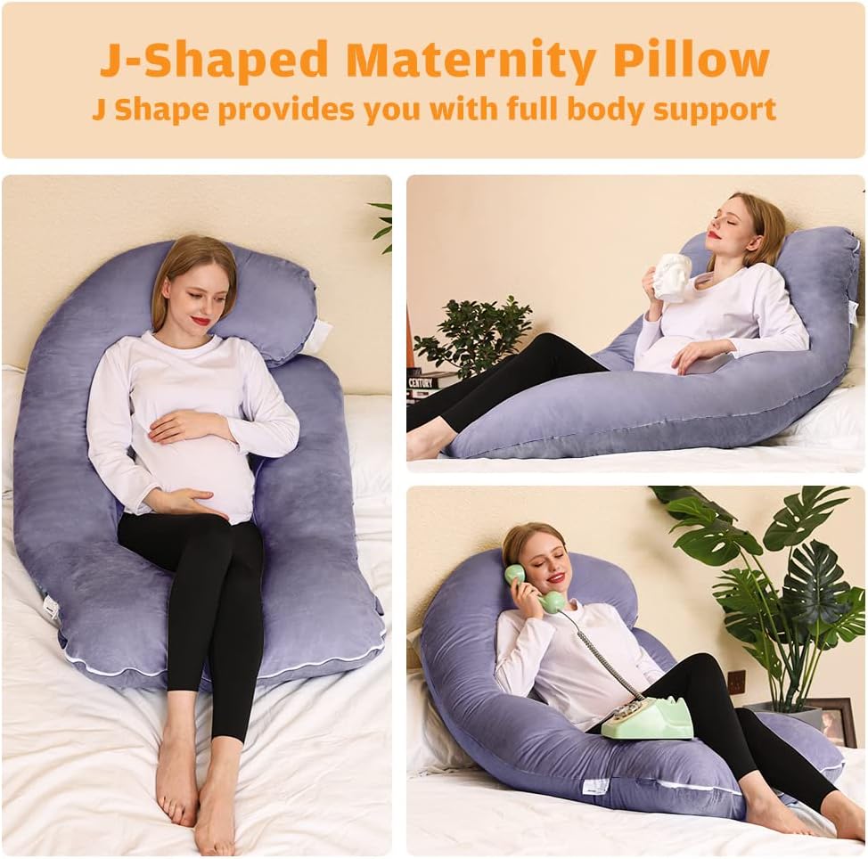 Chilling Home Pregnancy Pillow, U Shaped Full Body Maternity Pillow 58 inch, Pregnant Women Must Haves Pregnancy Pillows for Sleeping…